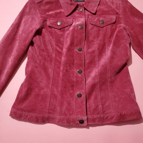 Totally 2000s Y2K Berry Pink Suede Jacket - Picture 6 of 10